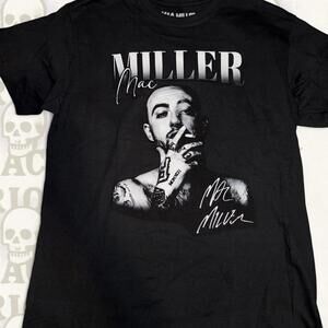 Mac Miller  Smoking Portrait Tribute Tee Black L